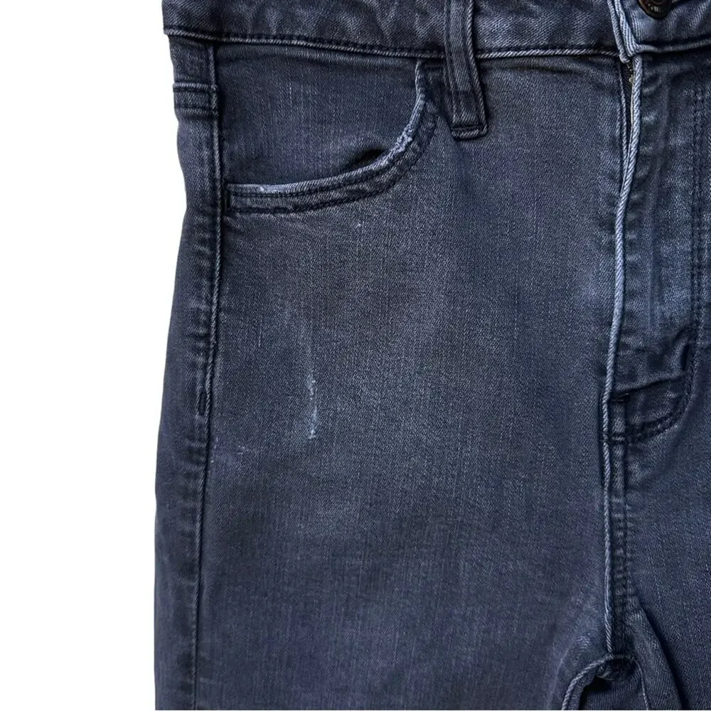 american eagle faded black high waisted skinny‎ jeans with rips women size 4